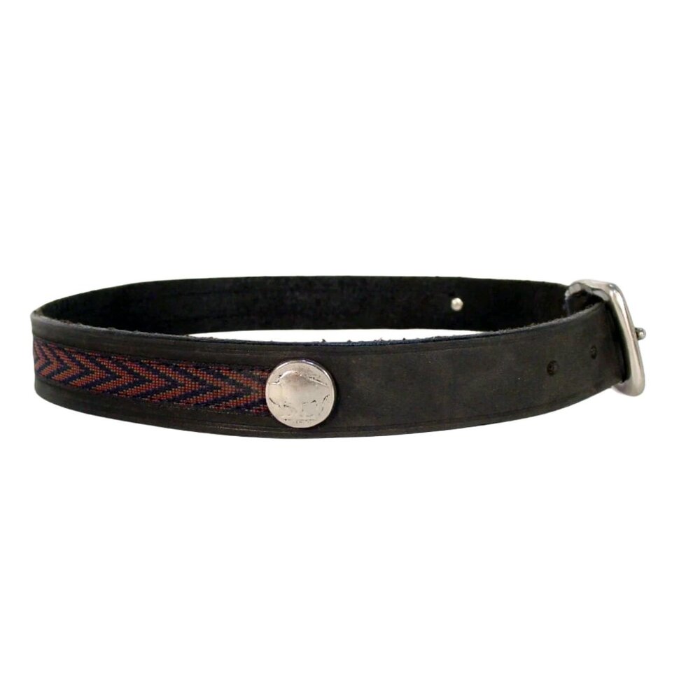 GAP Western Buffalo Head Nickel Vintage-Look Leather Belt Women's XS (25"-29")
